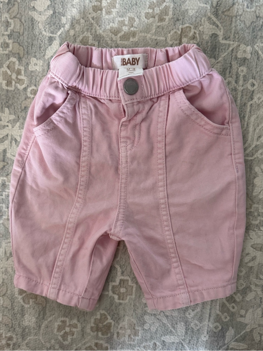 Cotton On Baby Pink Barrel Jeans | 0-3 Months | Great Condition